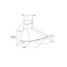 Cappa parete Samet MCIX106 ad angolo 100 cm in acciaio inox