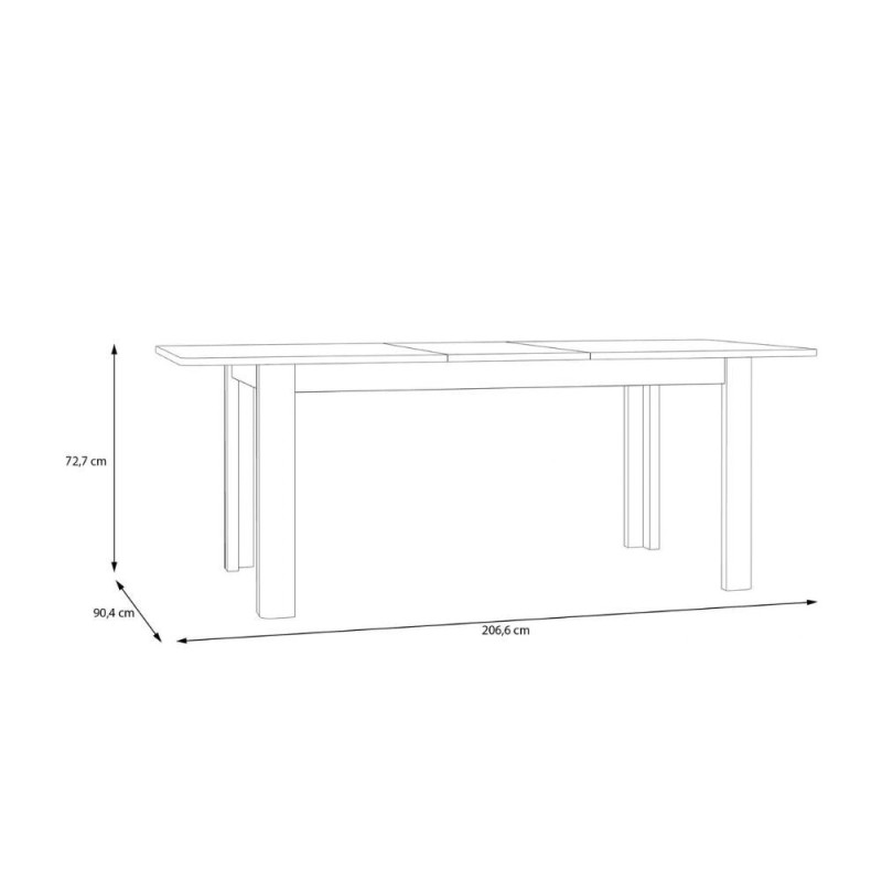 Tavolo allungabile Mono Core con allunga centrale 160x72.7x90.4 cm colore rovere