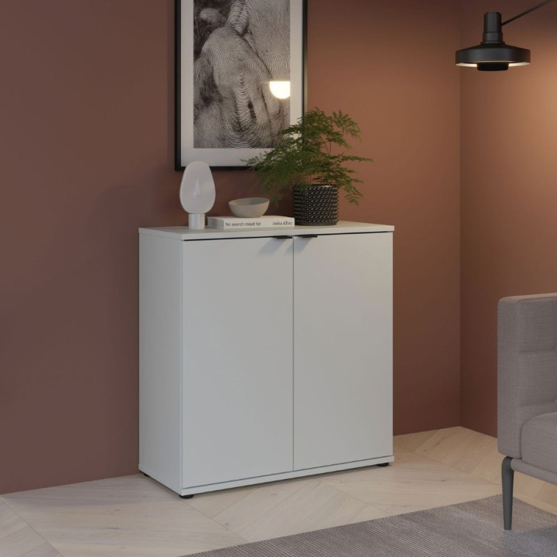 Mobile multiuso Segno con due ante L 80 cm. colore grigio chiaro