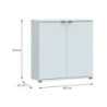 Mobile multiuso Segno con due ante L 80 cm. colore grigio chiaro