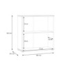 Mobile multiuso Segno con due ante L 80 cm. colore grigio chiaro
