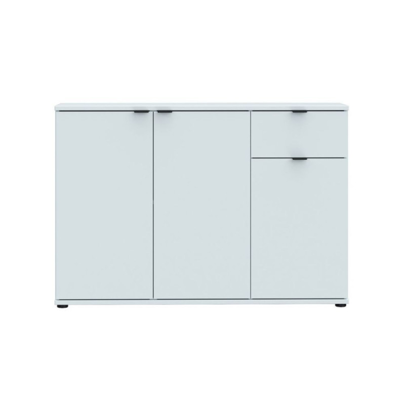 Mobile multiuso Segno con tre ante e 1 cassetto L 120 cm colore grigio chiaro