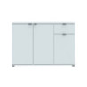 Mobile multiuso Segno con tre ante e 1 cassetto L 120 cm colore grigio chiaro