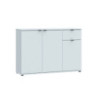 Mobile multiuso Segno con tre ante e 1 cassetto L 120 cm colore grigio chiaro