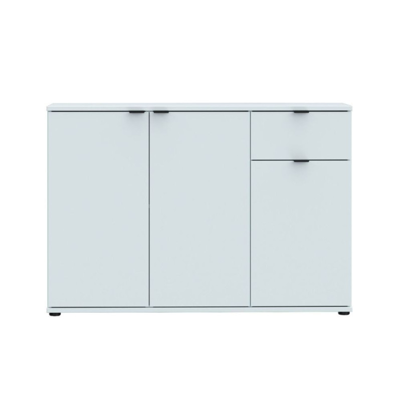 Mobile multiuso Segno con tre ante e 1 cassetto L 120 cm colore grigio chiaro