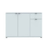 Mobile multiuso Segno con tre ante e 1 cassetto L 120 cm colore grigio chiaro