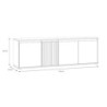 Porta tv Neutra 4 ante con dettaglio cannettato in rovere e cashmere