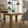 Tavolo allungabile Neutra con piano e struttura in rovere medio