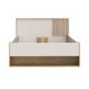Letto una piazza e mezza Neutra 120x200 cm. con cassetto e 2 vani a giorno colore rovere e cashmere