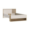 Letto una piazza e mezza Neutra 120x200 cm. con cassetto e 2 vani a giorno colore rovere e cashmere