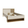 Letto una piazza e mezza Neutra 120x200 cm. con cassetto e 2 vani a giorno colore rovere e cashmere