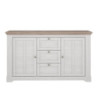Madia Forma con 3 cassetti e 2 ante colore rovere neve e piano olmo scuro