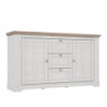 Madia Forma con 3 cassetti e 2 ante colore rovere neve e piano olmo scuro