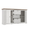 Madia Forma con 3 cassetti e 2 ante colore rovere neve e piano olmo scuro