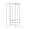 Vetrina Forma con 2 cassetti e 2 ante con vetro e con luce integrata colore rovere neve e piano olmo scuro