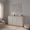 Madia Essenza con 3 cassetti e 3 ante in stile classico colore bianco e rovere