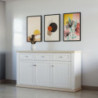 Madia Essenza con 3 cassetti e 3 ante in stile classico colore bianco e rovere