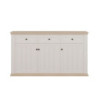 Madia Essenza con 3 cassetti e 3 ante in stile classico colore bianco e rovere