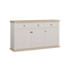 Madia Essenza con 3 cassetti e 3 ante in stile classico colore bianco e rovere