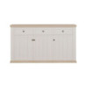 Madia Essenza con 3 cassetti e 3 ante in stile classico colore bianco e rovere