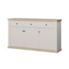 Madia Essenza con 3 cassetti e 3 ante in stile classico colore bianco e rovere
