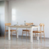 Tavolo allungabile Essenza con piano rovere e struttura bianca