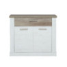 Madia Flux 2 ante e 1 cassetto in colore pino bianco e rovere antico