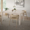 Tavolo allungabile Mono Core con allunga centrale 160x72.7x90.4 cm colore cashmere