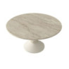 Tavolino da salotto Lepper con piano travertino e base cashmere