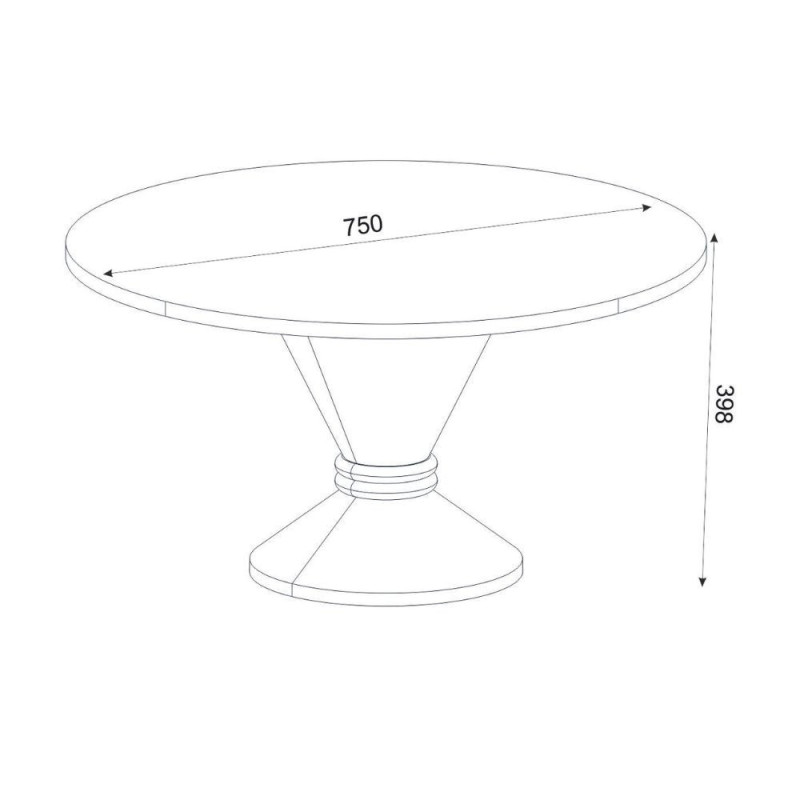Tavolino da salotto Lepper con piano travertino e base cashmere