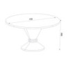 Tavolino da salotto Lepper con piano travertino e base cashmere