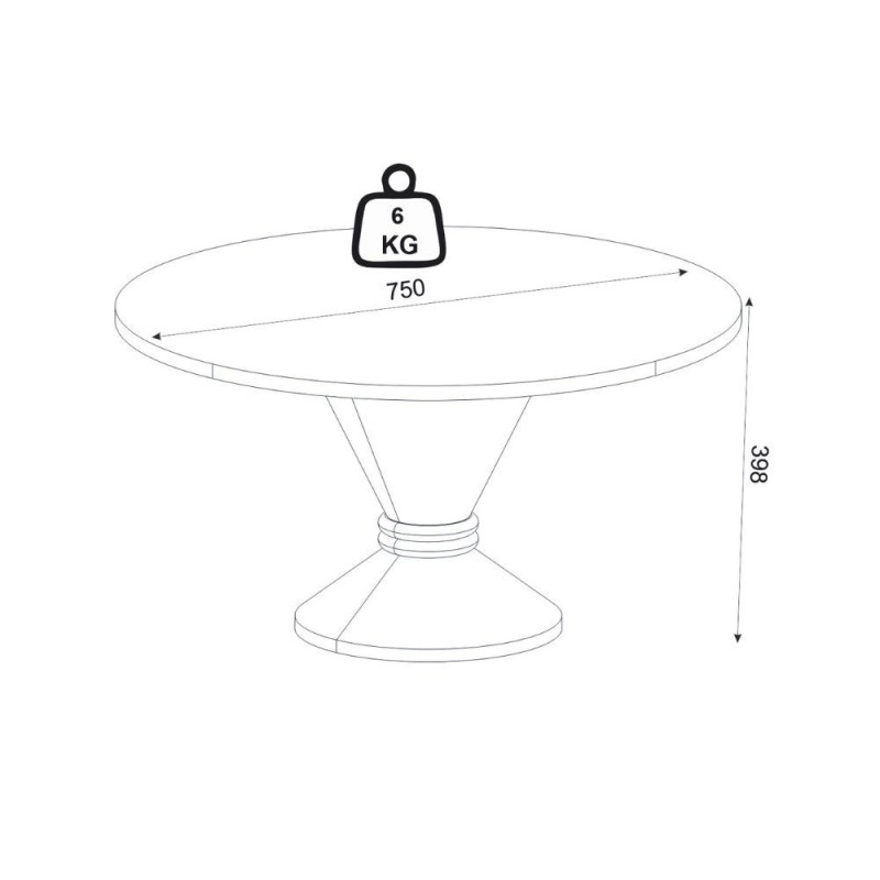 Tavolino da salotto Lepper con piano travertino e base cashmere