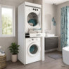 Colonna bucato coprilavatrice e copriasciugatrice Fika con cassetto appoggio colore bianco