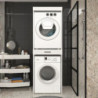 Colonna bucato coprilavatrice e copriasciugatrice Fika con cassetto appoggio colore bianco