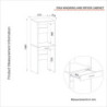 Colonna bucato coprilavatrice e copriasciugatrice Fika con cassetto appoggio colore bianco