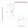 Colonna bucato coprilavatrice e copriasciugatrice Fika con cassetto appoggio colore bianco