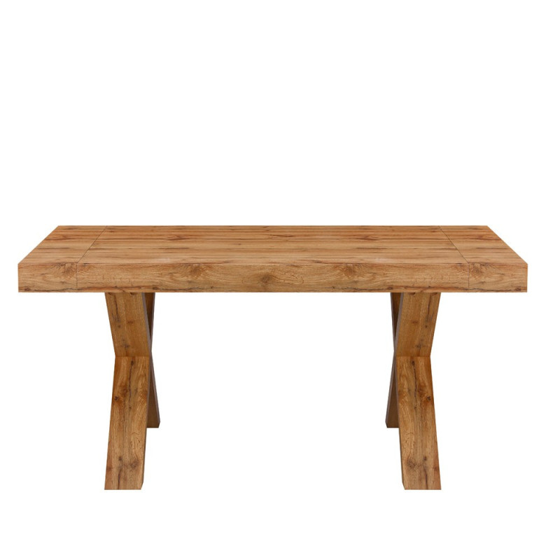 Tavolo allungabile Cindy con piano e gambe colore rovere