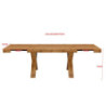 Tavolo allungabile Cindy con piano e gambe colore rovere