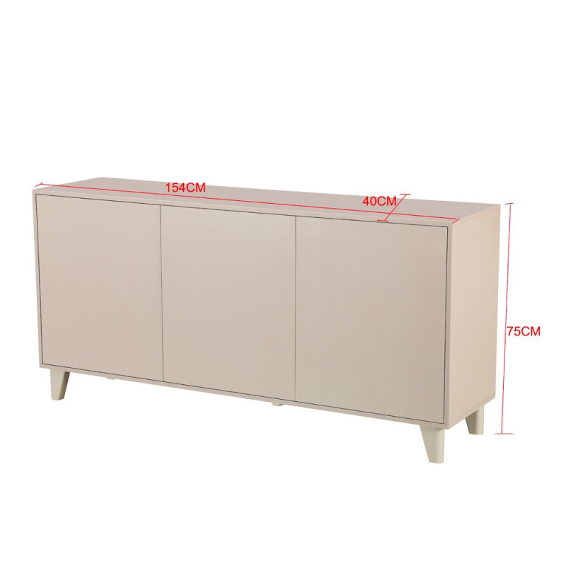 Madia Nimes Moran con 3 ante e struttura colore beige