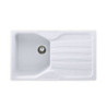 Lavello 1 vasca con gocciolatoio reversibile Franke CUG 611 in fragranite bianco