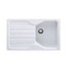 Lavello 1 vasca con gocciolatoio reversibile Franke CUG 611 in fragranite bianco