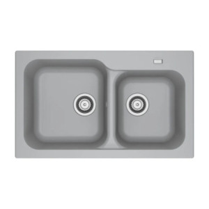 Lavello da incasso 2 vasche Franke KID 620 tectonite 83x50 cm. colore grigio