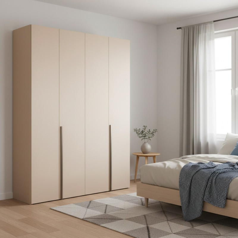 Armadio Modular 4 ante battenti colore cashmere