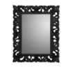 Specchiera Madrid con decoro in stile barocco nero lucido