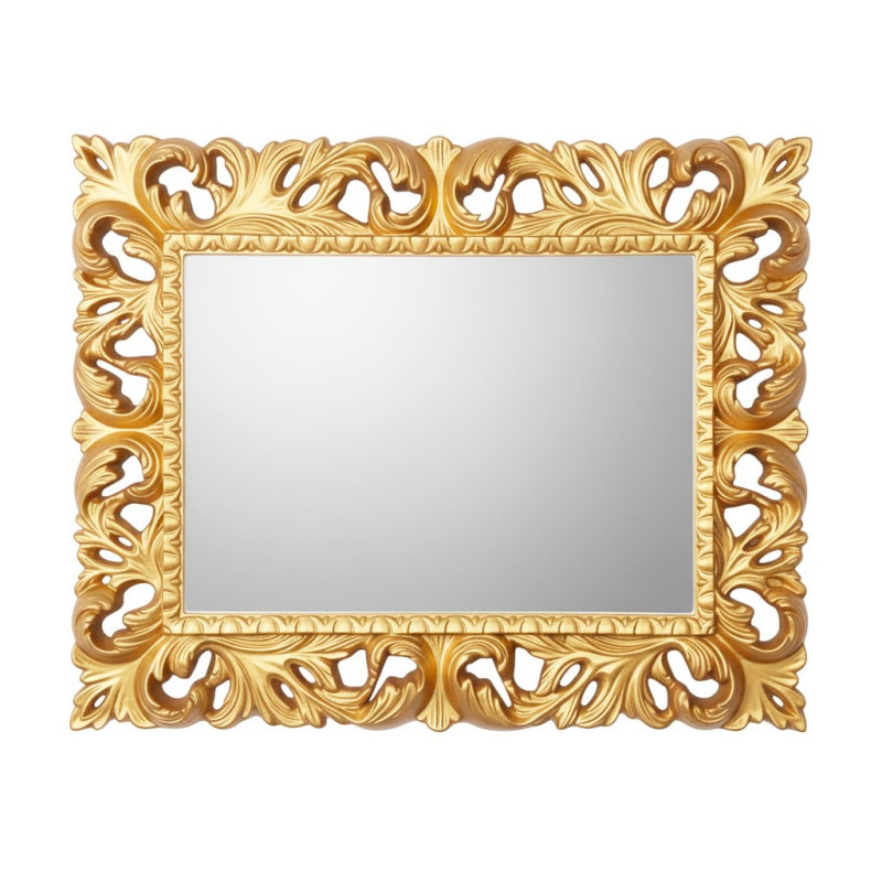 Specchiera Madrid con decoro in stile barocco oro