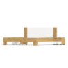 Struttura letto matrimoniale Meria 180 cm. con comodini integrati bianco e rovere