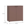 Mobile multiuso Segno con due ante L 80 cm. colore terracotta