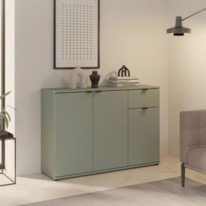 Mobile multiuso Segno con tre ante e 1 cassetto L 120 cm colore verde salvia