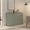 Mobile multiuso Segno con tre ante e 1 cassetto L 120 cm colore verde salvia