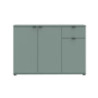Mobile multiuso Segno con tre ante e 1 cassetto L 120 cm colore verde salvia